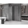 Mexen Velar L sliding shower cabin 100 x 80 cm, frost, chrome - 871-100-080-33-01