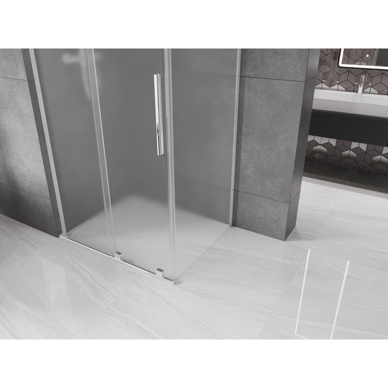 Mexen Velar L sliding shower cabin 90 x 120 cm, frost, chrome - 871-090-120-33-01