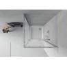 Mexen Rio shower cabin square 90 x 90 cm, frost, chrome + Flat tray, white - 860-090-090-01-30-4010