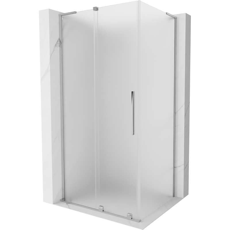 Mexen Velar L Sliding Shower Enclosure 120 x 70 cm, Frosted, Chrome - 871-120-070-33-01