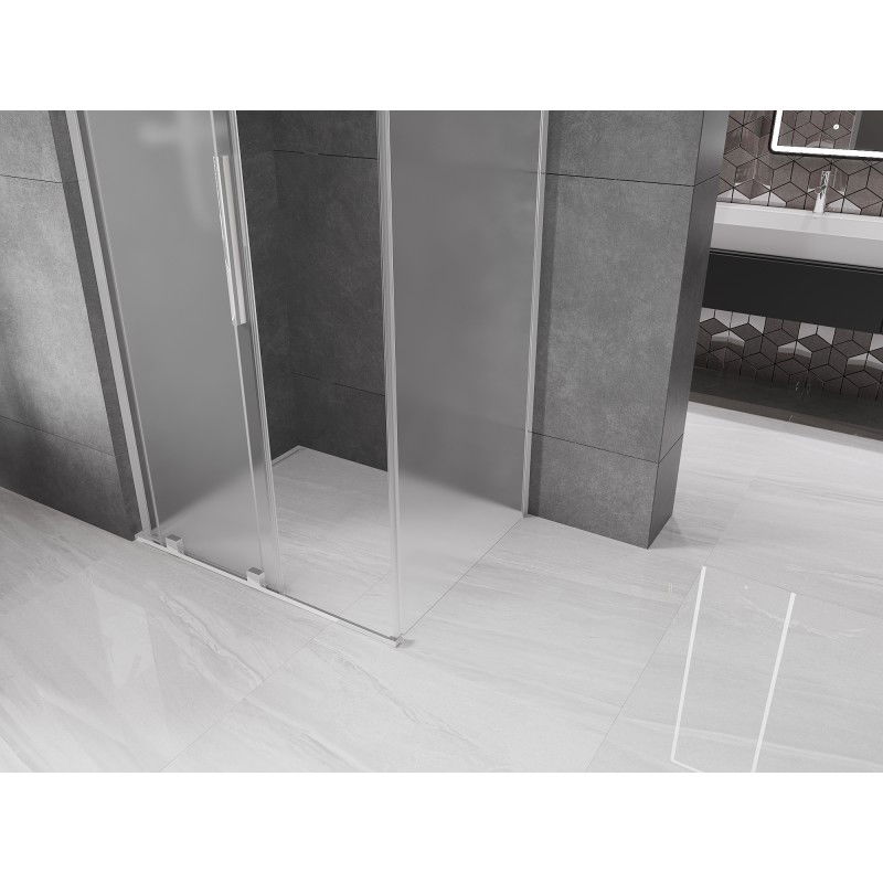 Mexen Velar L sliding shower enclosure 110 x 120 cm, frost, chrome - 871-110-120-33-01