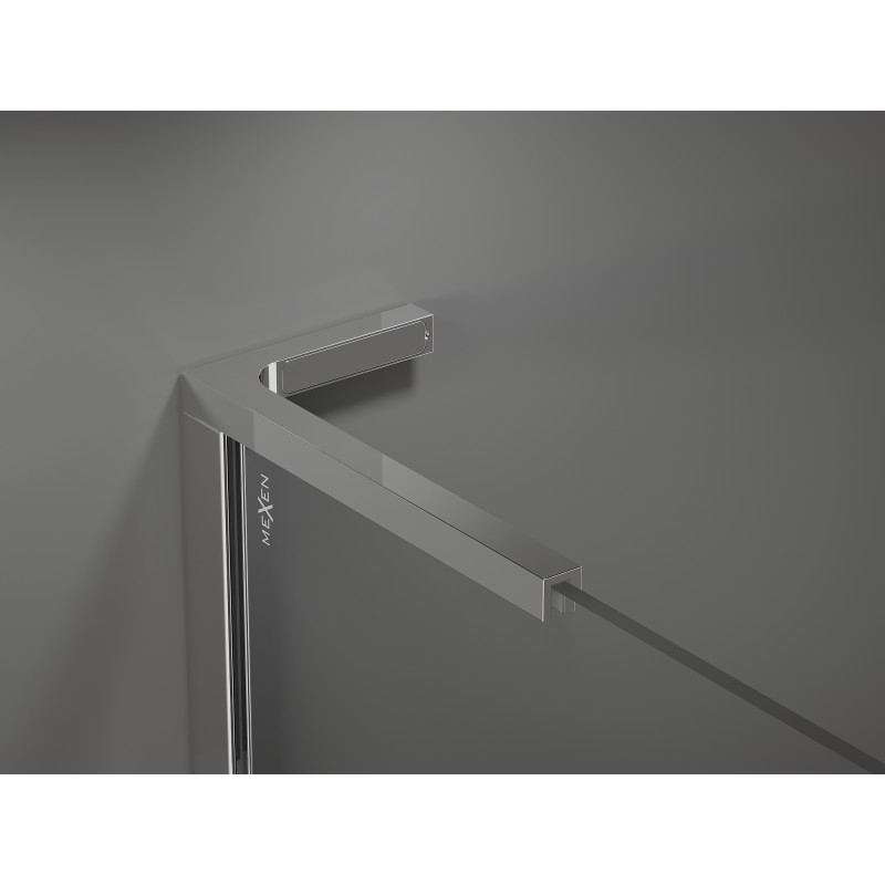 Mexen Velar L Sliding Shower Enclosure 120 x 70 cm, Frosted, Chrome - 871-120-070-33-01