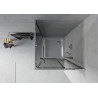 Mexen Rio square shower cabin 80 x 80 cm, graphite, chrome + Flat, white shower tray - 860-080-080-01-40-4010