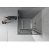 Mexen Rio Square Shower Enclosure 80 x 80 cm, Graphite, Chrome + Flat Shower Tray, White - 860-080-080-01-40-4010