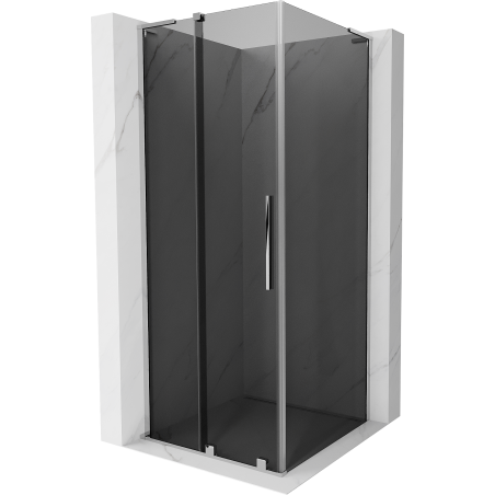 Mexen Velar L shower cabin sliding 90 x 90 cm, graphite, chrome - 871-090-090-43-01