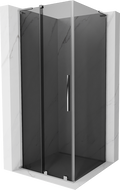 Mexen Velar L sliding shower cabin 90 x 90 cm, graphite, chrome - 871-090-090-43-01