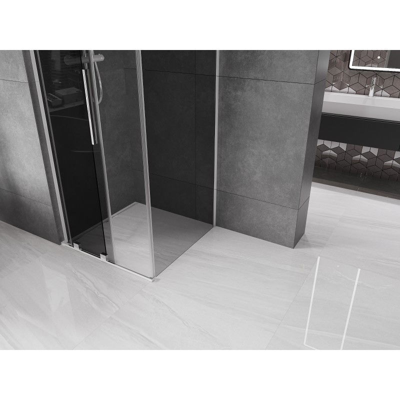 Mexen Velar L sliding shower cabin 110 x 110 cm, graphite, chrome - 871-110-110-43-01