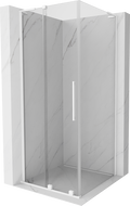Mexen Velar L sliding shower cabin 110 x 110 cm, transparent, white - 871-110-110-03-20