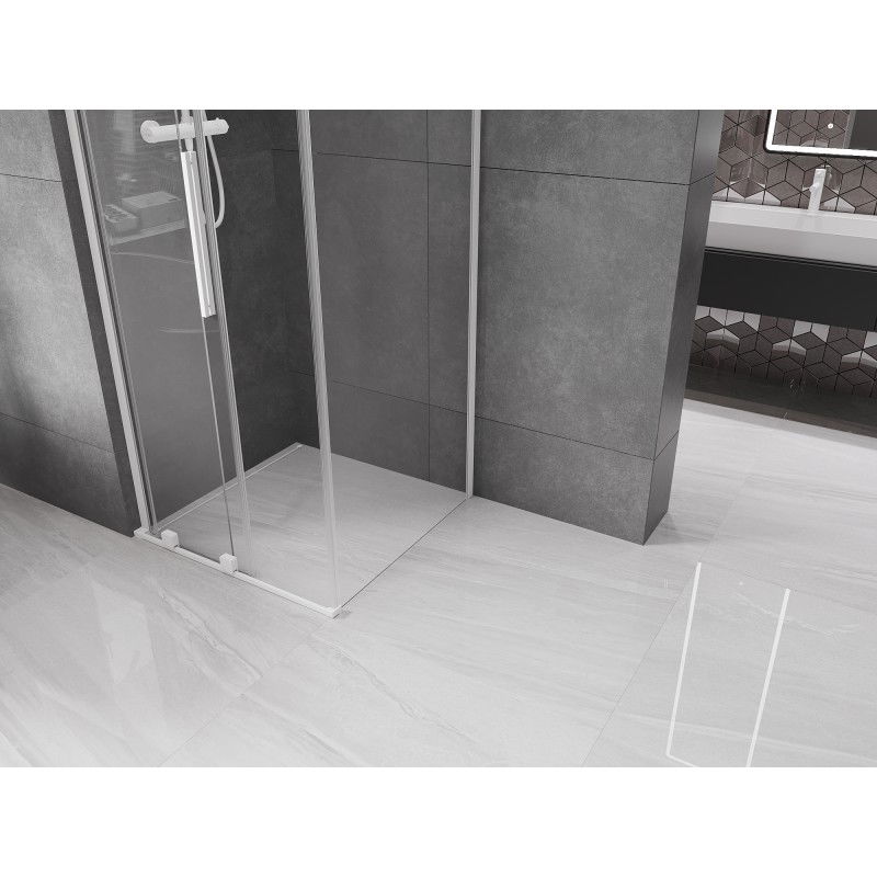 Mexen Velar L sliding shower cabin 110 x 110 cm, transparent, white - 871-110-110-03-20
