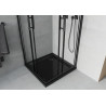 Mexen Rio shower cabin square 80 x 80 cm, transparent, black + Flat shower tray, black - 860-080-080-70-00-4070B