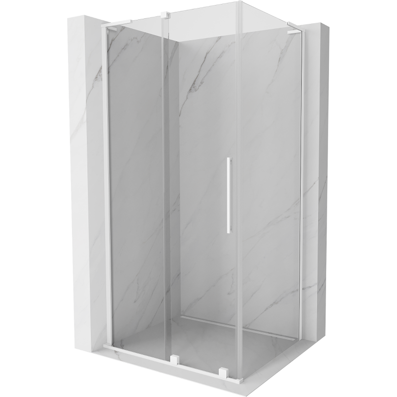 Mexen Velar L sliding shower cabin 90 x 120 cm, transparent, white - 871-090-120-03-20