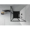 Mexen Rio shower cabin square 80 x 80 cm, transparent, black + Flat shower tray, black - 860-080-080-70-00-4070B