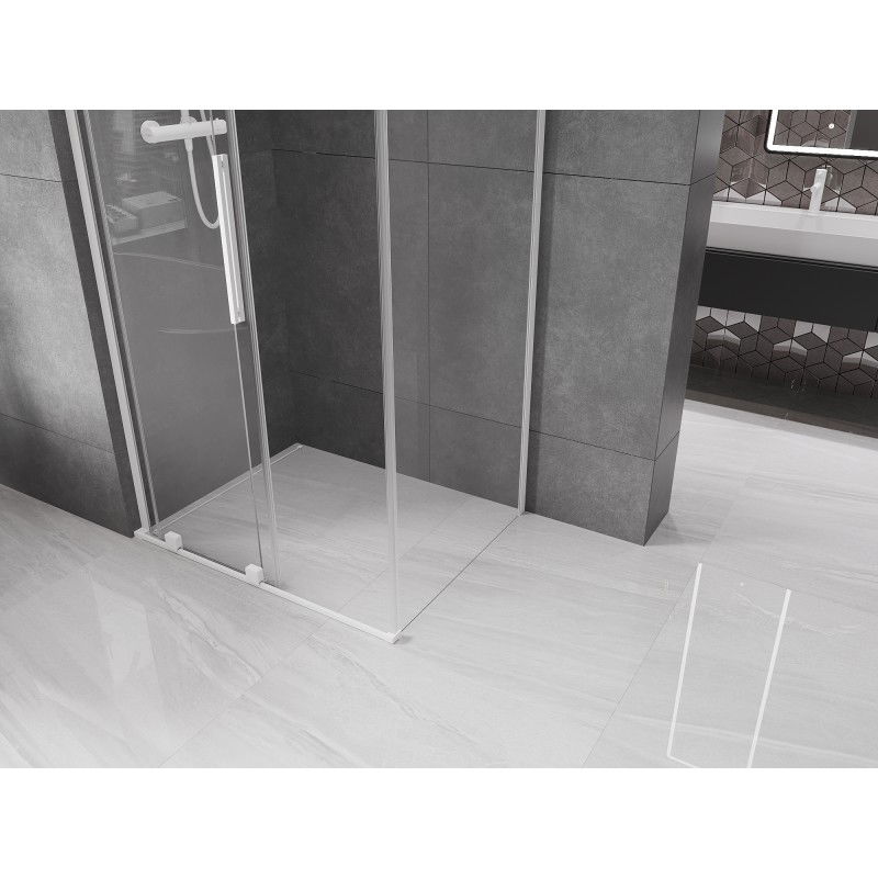 Mexen Velar L sliding shower cabin 90 x 110 cm, transparent, white - 871-090-110-03-20