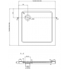 Mexen Rio square shower enclosure 80 x 80 cm, transparent, chrome + Flat tray, black - 860-080-080-01-00-4070