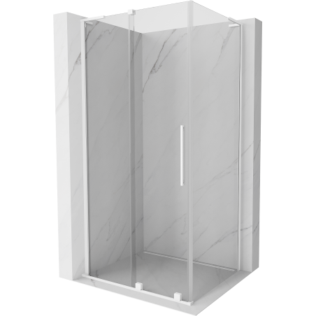 Mexen Velar L sliding shower cabin 100 x 120 cm, transparent, white - 871-100-120-03-20
