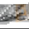 Mexen Rio square shower cubicle 80 x 80 cm, Frosted, Chrome + shower tray Flat, Black - 860-080-080-01-30-4070