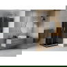 Mexen Rio square shower cubicle 80 x 80 cm, Graphite, Chrome + shower tray Flat, Black - 860-080-080-01-40-4070