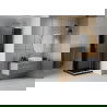 Mexen Rio square shower cubicle 80 x 80 cm, Graphite, Chrome + shower tray Flat, Black - 860-080-080-01-40-4070
