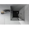 Mexen Rio square shower cubicle 90 x 90 cm, Graphite, Chrome + shower tray Flat, Black - 860-090-090-01-40-4070