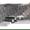 Mexen Velar L shower enclosure sliding 110 x 100 cm, frosted, white - 871-110-100-33-20