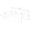 Mexen Cube flush-mounted washbasin mixer tap, Black - 73115-70