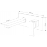 Mexen Cube flush-mounted washbasin mixer tap, Gold - 73115-50