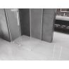Mexen Velar L shower enclosure sliding 110 x 100 cm, frosted, white - 871-110-100-33-20