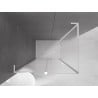 Mexen Velar L shower enclosure sliding 110 x 100 cm, frosted, white - 871-110-100-33-20