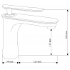 Mexen Trinity washbasin mixer tap, Black - 72600-70