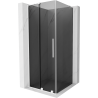 Mexen Velar L sliding shower cabin 120 x 120 cm, graphite, white - 871-120-120-43-20