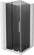 Mexen Velar L sliding shower cabin 120 x 120 cm, graphite, white - 871-120-120-43-20