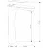 Mexen Trinity high black washbasin faucet - 72610-70