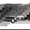 Mexen Velar L sliding shower enclosure 100 x 80 cm, graphite, white - 871-100-080-43-20