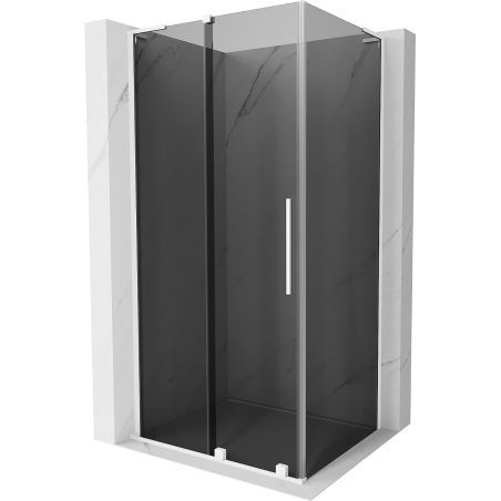 Mexen Velar L sliding shower enclosure 100 x 75 cm, graphite, white - 871-100-075-43-20