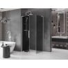 Mexen Velar L sliding shower enclosure 100 x 75 cm, graphite, white - 871-100-075-43-20