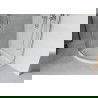 Mexen Rio shower cabin semicircular 80 x 80 cm, transparent, chrome + Flat tray, white - 863-080-080-01-00-4110