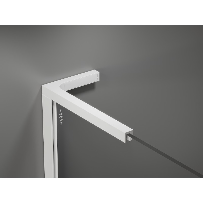 Mexen Velar L sliding shower enclosure 120 x 90 cm, graphite, white - 871-120-090-43-20