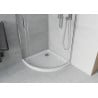 Mexen Rio Shower Cabin Semi-Circular 90 x 90 cm, Transparent, Chrome + Flat Tray, White - 863-090-090-01-00-4110