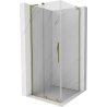 Mexen Velar L sliding shower enclosure 120 x 120 cm, transparent, gold - 871-120-120-03-50