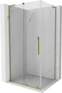 Mexen Velar L sliding shower cabin 120 x 90 cm, transparent, gold - 871-120-090-03-50