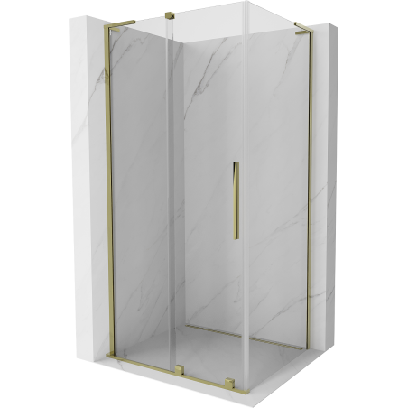 Mexen Velar L sliding shower cabin 120 x 85 cm, transparent, gold - 871-120-085-03-50