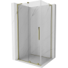 Mexen Velar L sliding shower cabin 120 x 85 cm, transparent, gold - 871-120-085-03-50