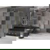 Mexen Velar L sliding shower cabin 90 x 85 cm, frost, gold - 871-090-085-33-50