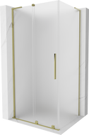Mexen Velar L sliding shower cabin 120 x 75 cm, frost, gold - 871-120-075-33-50