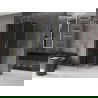Mexen Velar L sliding shower cabin 100 x 100 cm, graphite, gold - 871-100-100-43-50