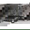 Mexen Velar L sliding shower cabin 120 x 120 cm, graphite, gold - 871-120-120-43-50