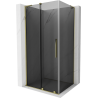 Mexen Velar L sliding shower enclosure 100 x 70 cm, graphite, gold - 871-100-070-43-50