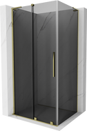 Mexen Velar L sliding shower enclosure 100 x 70 cm, graphite, gold - 871-100-070-43-50