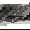 Mexen Velar L shower cabin sliding 100 x 80 cm, graphite, gold - 871-100-080-43-50