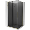 Mexen Velar L shower cabin sliding 100 x 80 cm, graphite, gold - 871-100-080-43-50